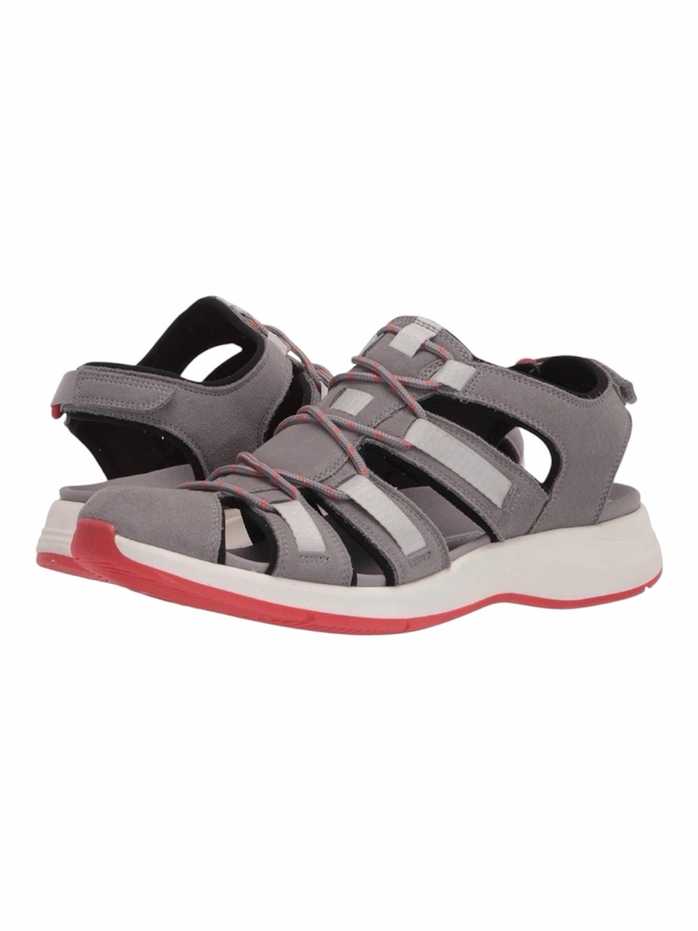 Clarks solan sail flat sandals, Grey 7.5 leather and suede